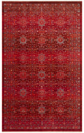 Caretta 21 Red Yumuşak Doku Vintage Eskitme Desenli Sıcak Renk Tonlarına Sahip Salon Halısı