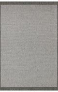 Samos 05 Antrasit Black Kaymaz Tabanlı Makine de Yıkanabilir, Silinebilir Mutfak Halısı Sisal Kilim