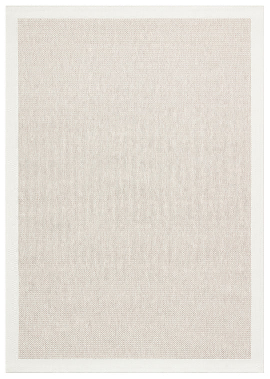 Samos 05 Beige Cream Kaymaz Tabanlı Makine de Yıkanabilir, Silinebilir Mutfak Halısı Sisal Kilim