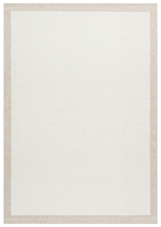 Samos 05 Cream Beige Kaymaz Tabanlı Makine de Yıkanabilir, Silinebilir Mutfak Halısı Sisal Kilim