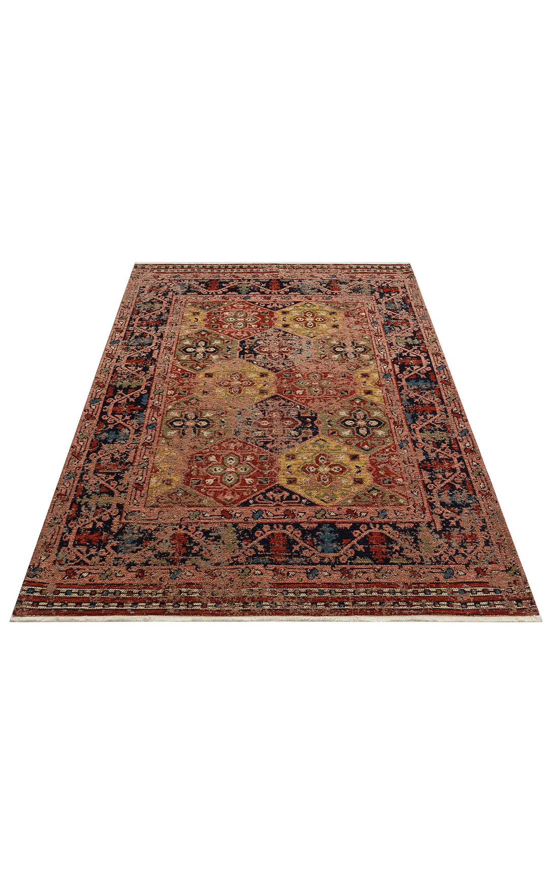 Avanos Kilim 01 Multy Anadolu'nun Antik Desenlerinden esinlenilen Yıkanabilir Kaymaz Tabanlı Kilim