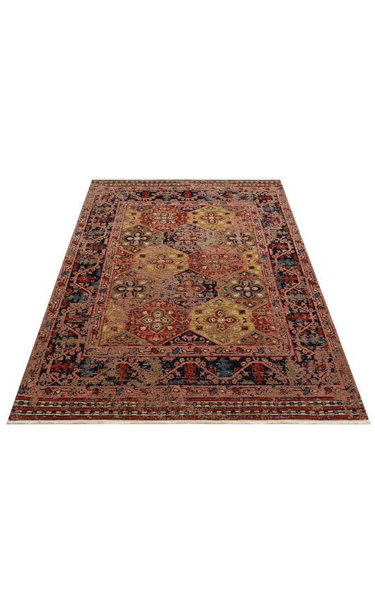 Avanos Kilim 01 Multy Anadolu'nun Antik Desenlerinden esinlenilen Yıkanabilir Kaymaz Tabanlı Kilim