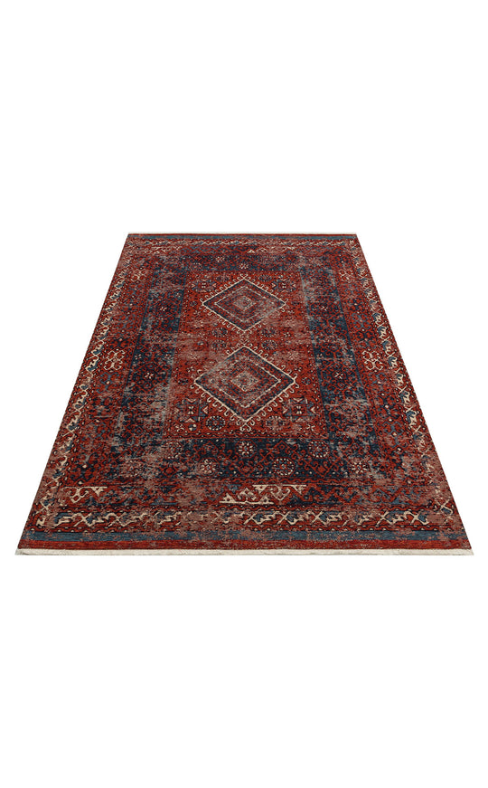 Avanos Kilim 02 Multy Anadolu'nun Antik Desenlerinden esinlenilen Yıkanabilir Kaymaz Tabanlı Kilim