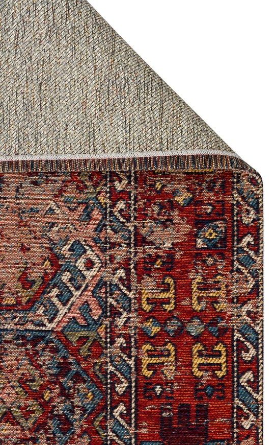Avanos Kilim 03 Multy Anadolu'nun Antik Desenlerinden esinlenilen Yıkanabilir Kaymaz Tabanlı Kilim