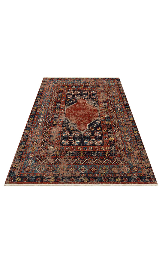 Avanos Kilim 04 Multy Anadolu'nun Antik Desenlerinden esinlenilen Yıkanabilir Kaymaz Tabanlı Kilim