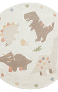 MiniZoo 07 Cream Multy Q Canlı Renklere Sahip Hayvan Figürlü Bebek ve Çocuk Odası Halısı