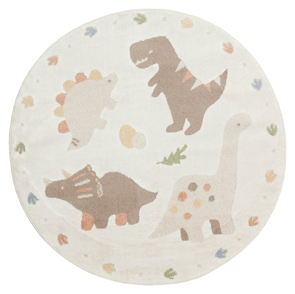 MiniZoo 07 Cream Multy Q Canlı Renklere Sahip Hayvan Figürlü Bebek ve Çocuk Odası Halısı