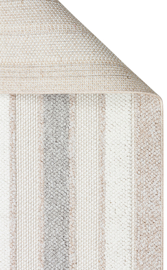 Ohrid 04 Beige Grey Bukle Dokuma Yapısında Hav Toz Vermeyen Yumuşak Koridor, Salon, Mutfak Halısı