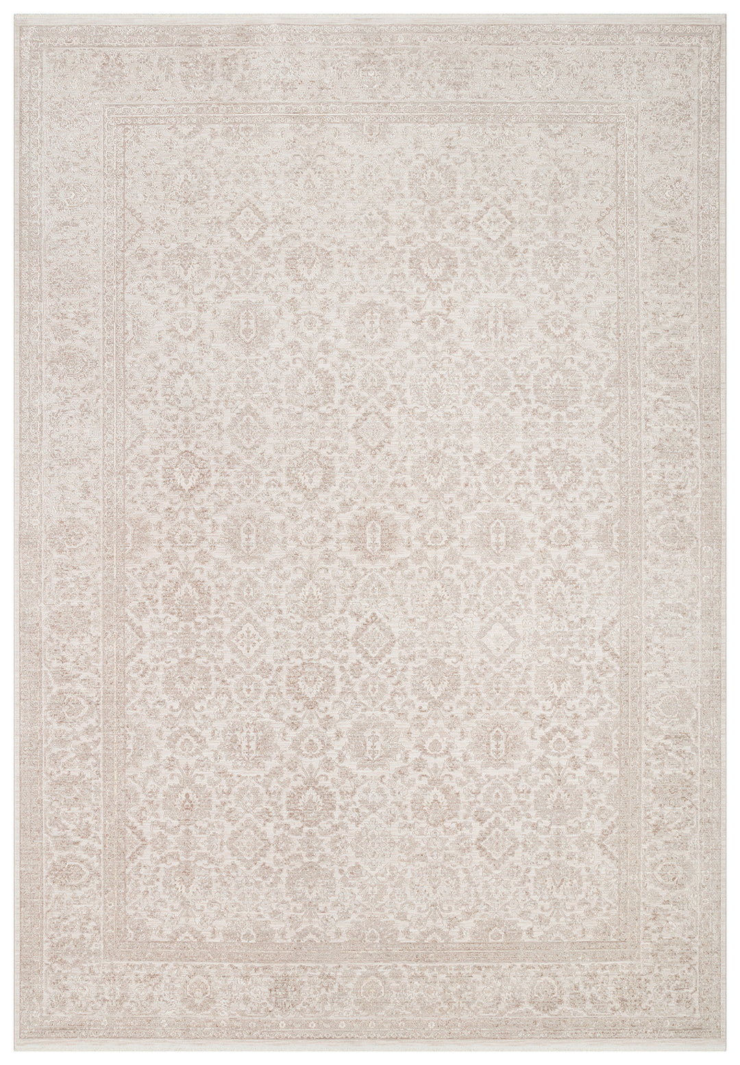 Kyoto 03 Cream Beige Klasik Desenlere Sahip Sık Dokuma Yüksek Kalite Oturma Odası Salon Halısı