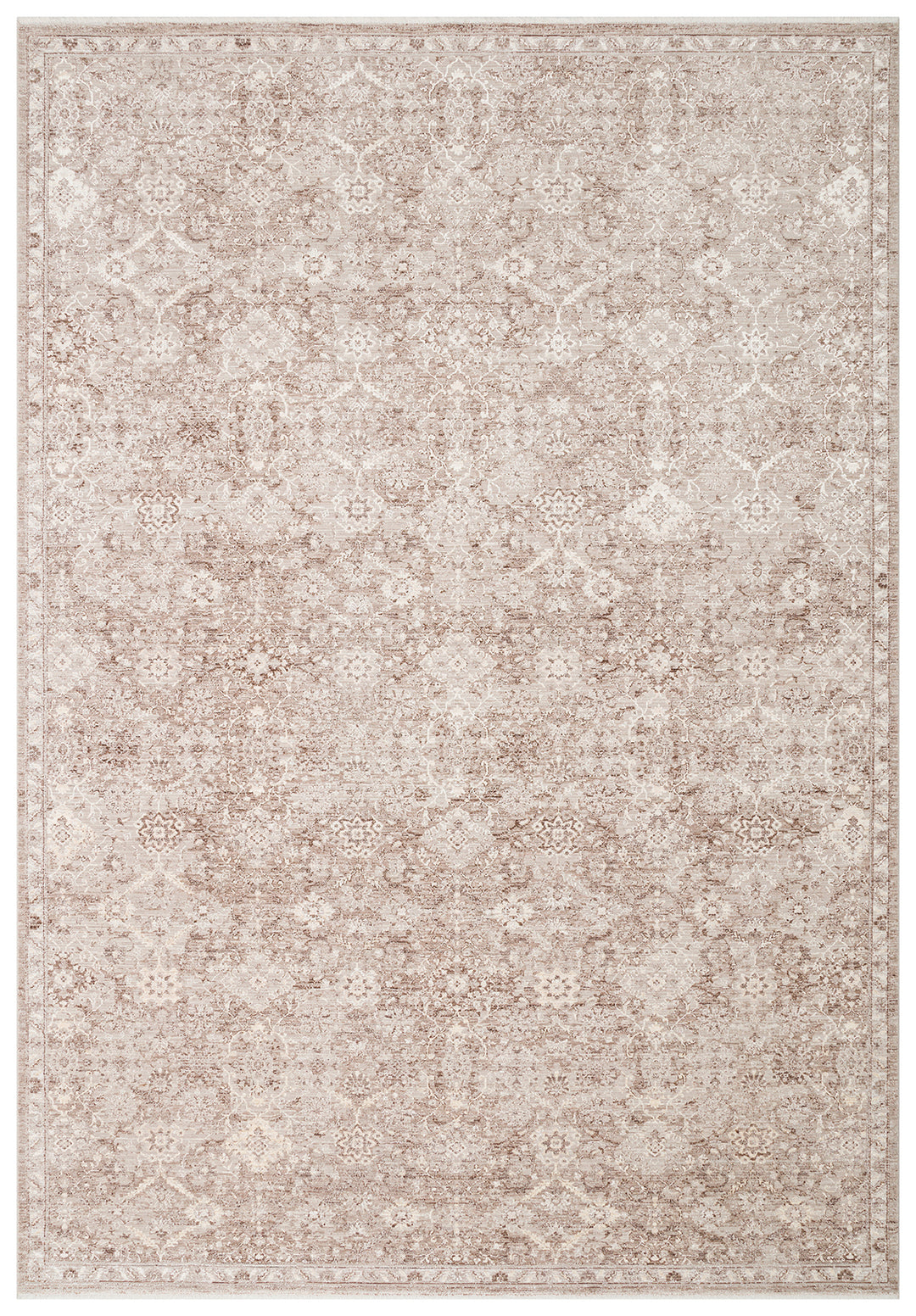 Kyoto 07 Beige Klasik Desenlere Sahip Sık Dokuma Yüksek Kalite Oturma Odası Salon Halısı