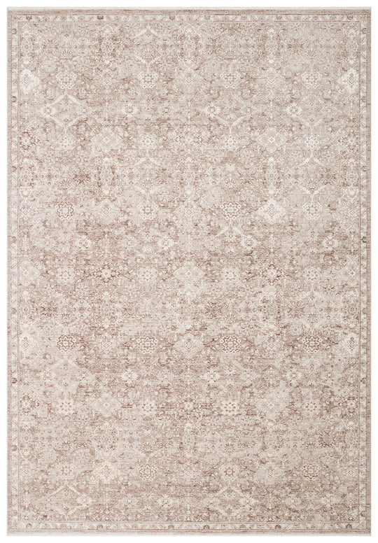 Kyoto 07 Beige Klasik Desenlere Sahip Sık Dokuma Yüksek Kalite Oturma Odası Salon Halısı