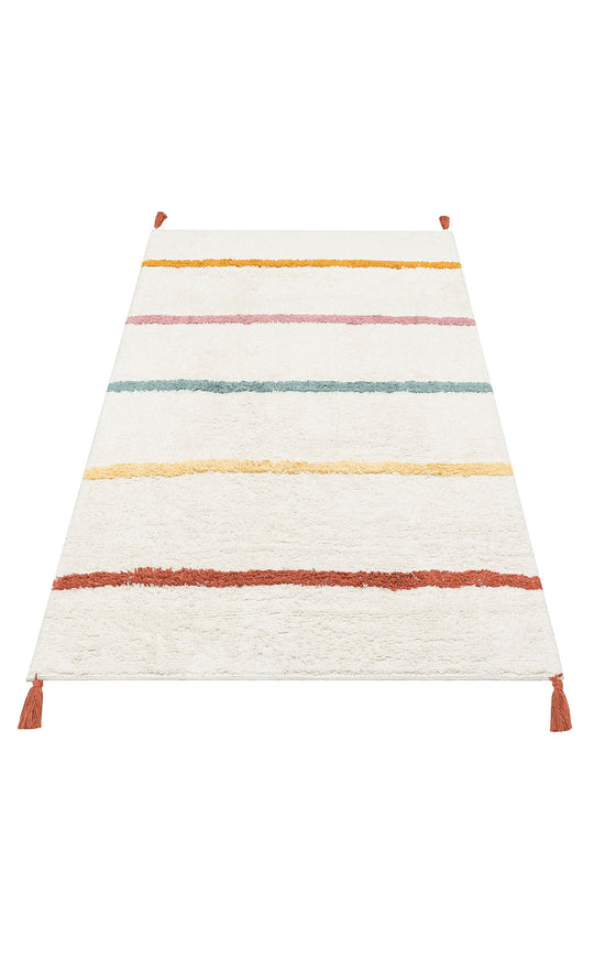 Candy Baby 01 %100 Pamuk Naturel Malzeme ile Üretilmiş Kaymaz Bebek Çocuk Halısı