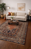 Avanos Kilim 04 Multy Anadolu'nun Antik Desenlerinden esinlenilen Yıkanabilir Kaymaz Tabanlı Kilim