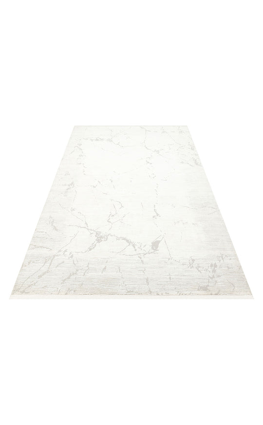 Prisma 20 Cream Grey Hav Toz Vermeyen Yumuşak Dokulu Sade Ve Şık Oturma Odası, Koridor Halısı