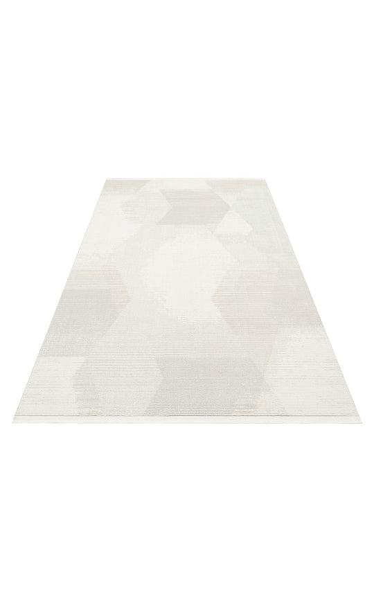 Prisma 21 Cream Beige Hav Toz Vermeyen Yumuşak Dokulu Sade Ve Şık Oturma Odası, Koridor Halısı