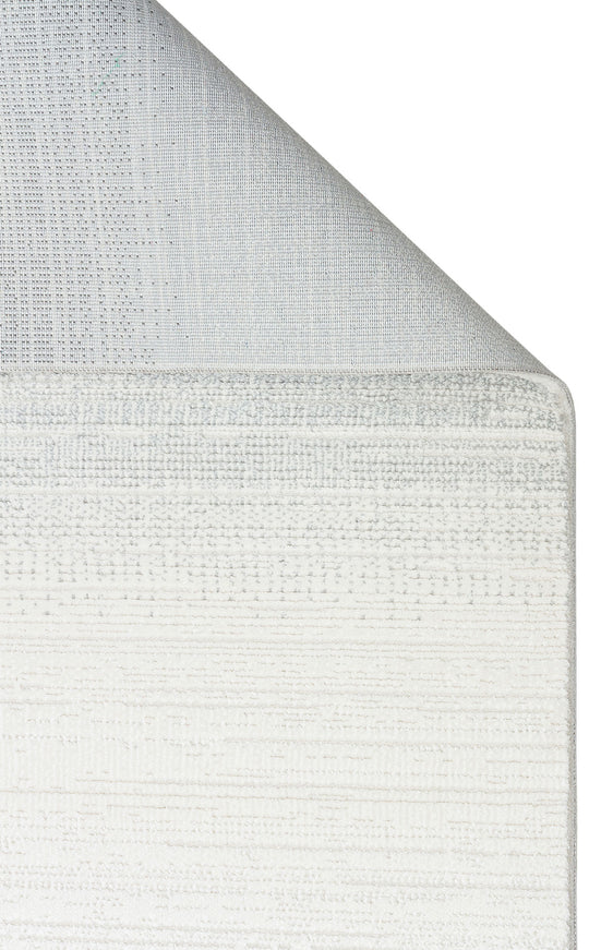 Prisma 16 Cream Grey Hav Toz Vermeyen Yumuşak Dokulu Sade Ve Şık Oturma Odası, Koridor Halısı