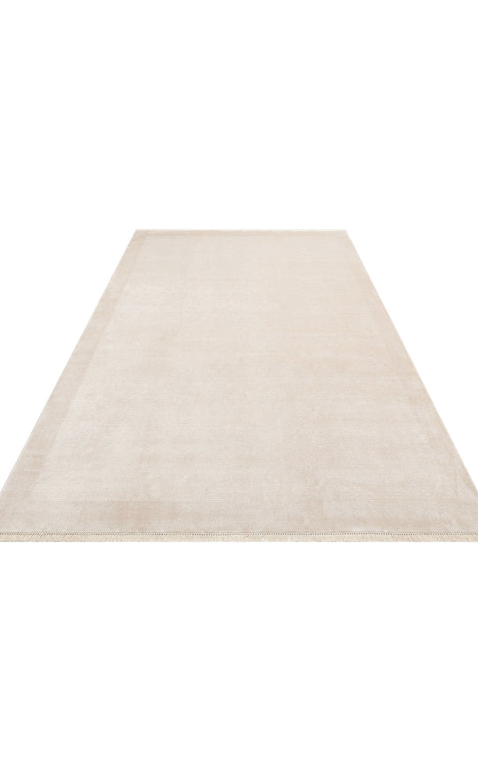 Loft 02 Beige Düz Sade Modern Tasarımlı, Yüksek Kalite Sık Dokuma Viskon Salon Halısı