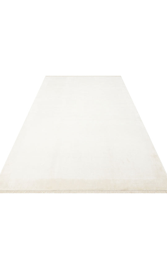 Loft 02 Cream Düz Sade Modern Tasarımlı, Yüksek Kalite Sık Dokuma Viskon Salon Halısı