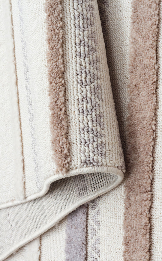 Tokyo 01 White Grey Canlı Renkli Yumuşak Dokulu Çocuk Odası, Koridor, Salon, Yolluk, Mutfak Halısı