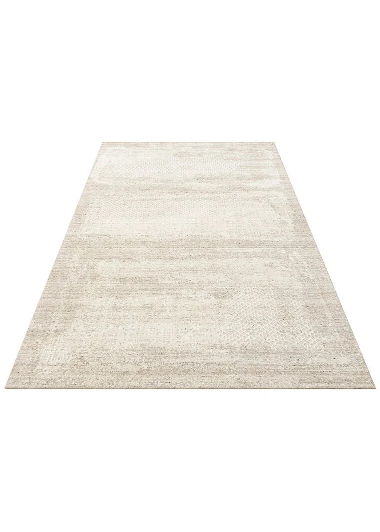 Exotic Beıge, %100 El Dokuması, Yün, Viskon Karışımı ile Üretilmiş Kendinden Desenli Salon Halısı