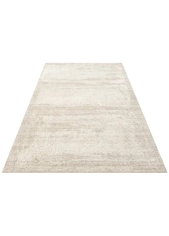 Exotic Beıge, %100 El Dokuması, Yün, Viskon Karışımı ile Üretilmiş Kendinden Desenli Salon Halısı