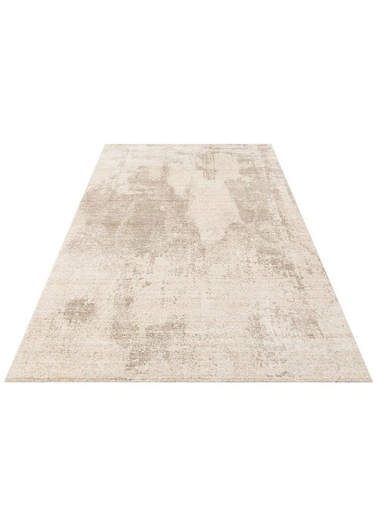 Grace Natural Beıge, Kendinden Desenli Yün, Viskon ve Pamuk Karışımlı Desenli Zarif Salon Halısı