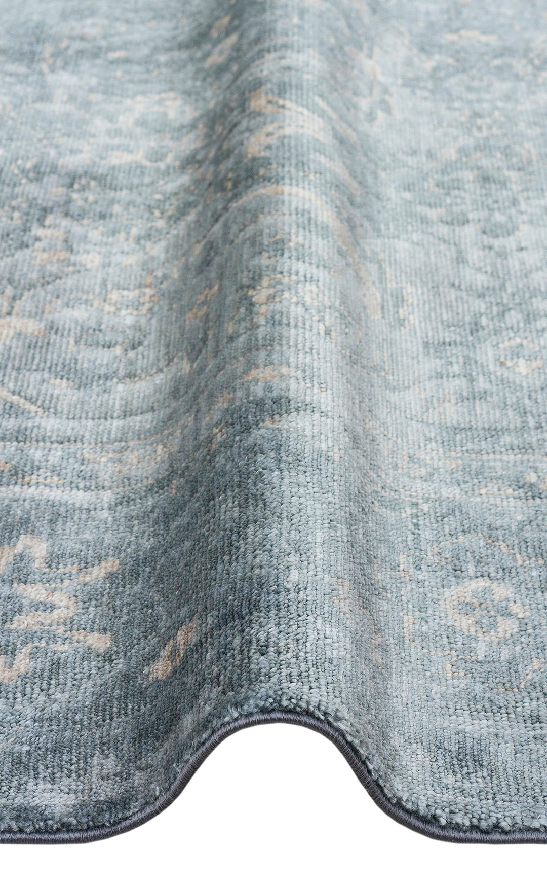 Pera 06 Sky Vızon Uşaklı Kadınların Yoğun El Emeği ile Dokunan Soyut Desenli, Salon Halısı