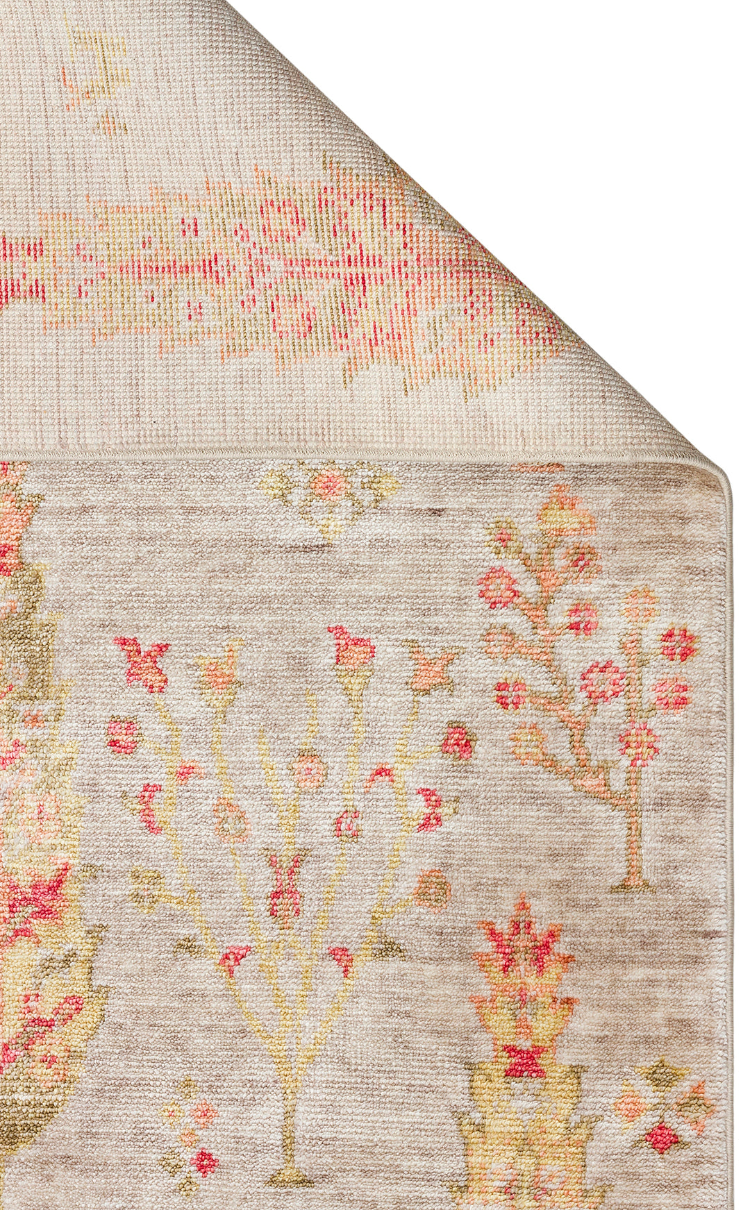 Milas 08 Beige Autumn Uşaklı Kadınların Yoğun El Emeği ile Dokuduğu %100 Doğal Bambu Tezgah Halısı