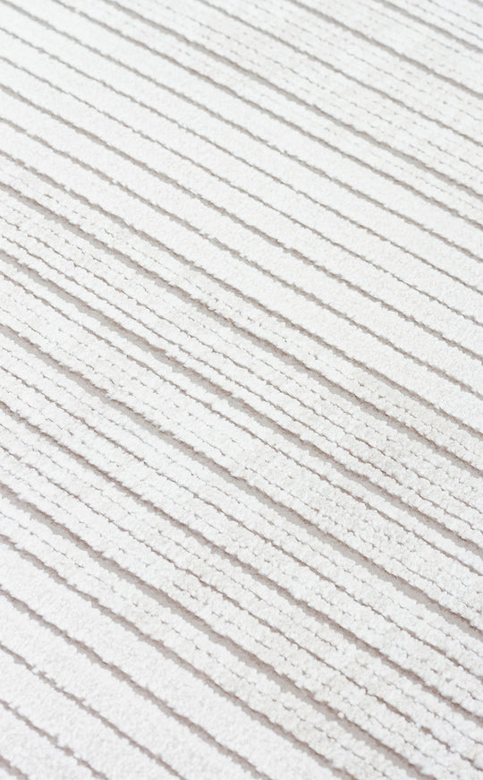 Kotor 13 Cream Blue Sık Dokuma Bambu ile Üretilen Modern ve Sade Salon, Oturma Odası Halısı