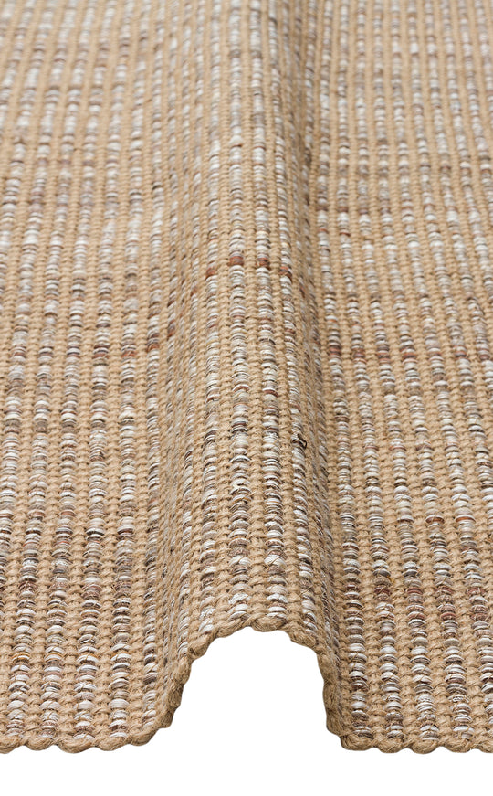 Maçka 01 Beige Jüt Görünümlü Hasır Dokusu Ve Kaydırmaz Tabanıyla Dış Mekana Uygun Şık Bohem Halı