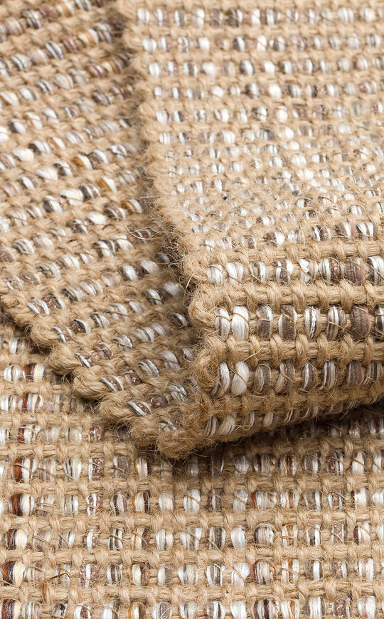 Maçka 01 Beige Jüt Görünümlü Hasır Dokusu Ve Kaydırmaz Tabanıyla Dış Mekana Uygun Şık Bohem Halı