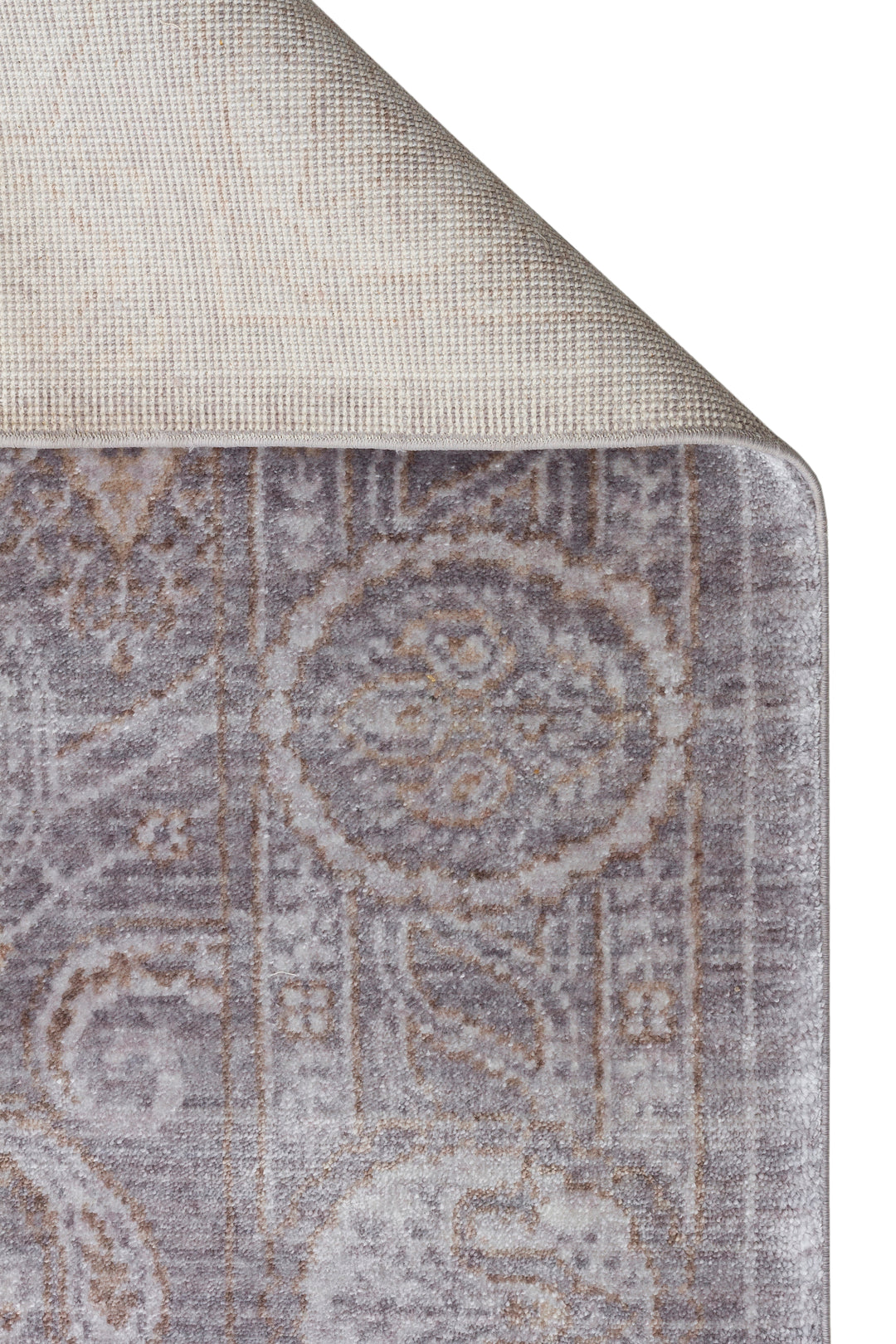 Pera 03 D.Grey Bronze Uşaklı Kadınların Yoğun El Emeği ile Dokunan Soyut Desenli, Salon Halısı