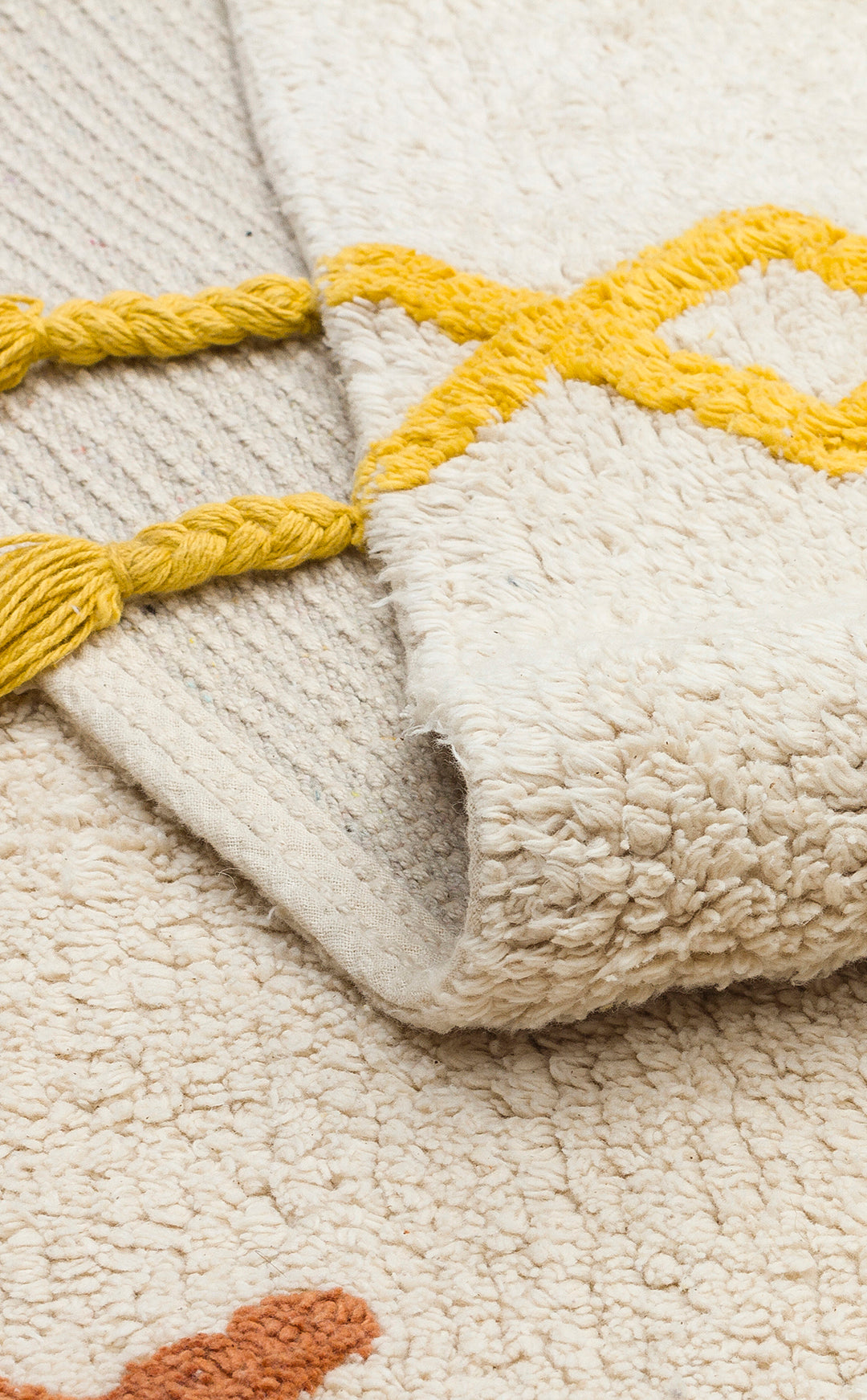 Candy Baby 12 %100 Pamuk Naturel Malzeme ile Üretilmiş Kaymaz Bebek Çocuk Halısı