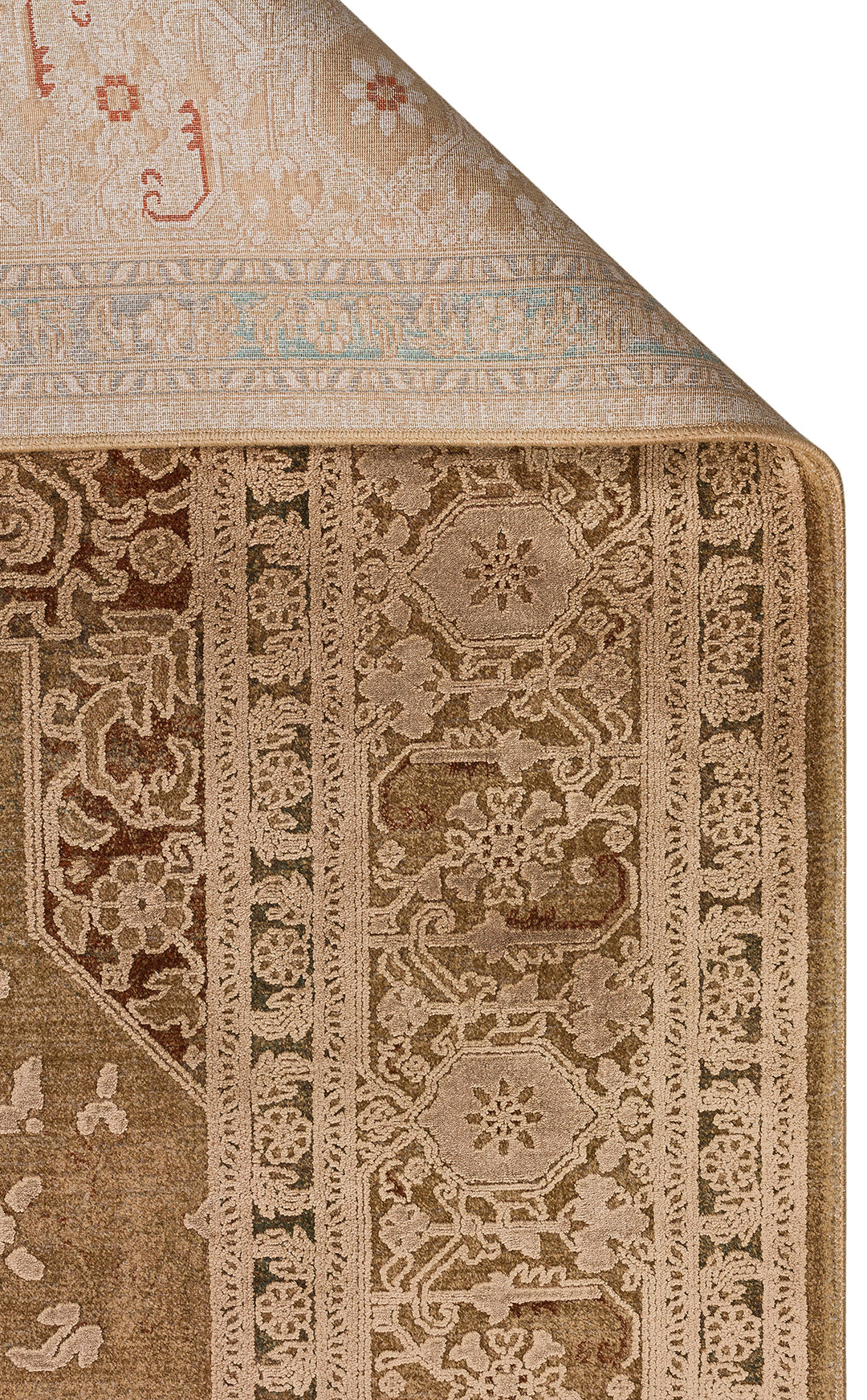 Andora 02 Bronze Yumuşak Dokulu Vintage Esintilere Sahip Over-dyed Sık Dokuma Bambu Salon Halısı