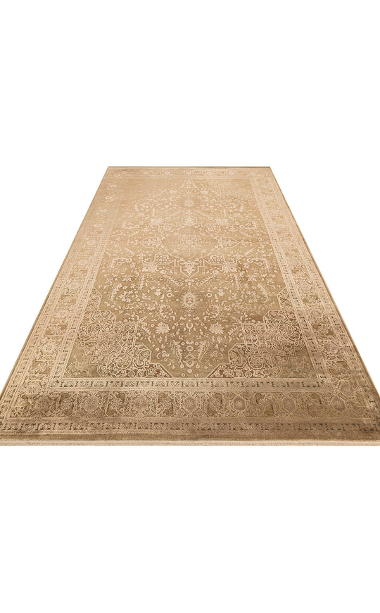 Andora 02 Bronze Yumuşak Dokulu Vintage Esintilere Sahip Over-dyed Sık Dokuma Bambu Salon Halısı