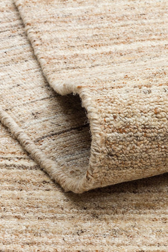 Mutli Loop Beige El Dokuma, Yün ve Viskonun Doğal Uyumuyla Üretilmiş, Salon Oturma Odası Halısı