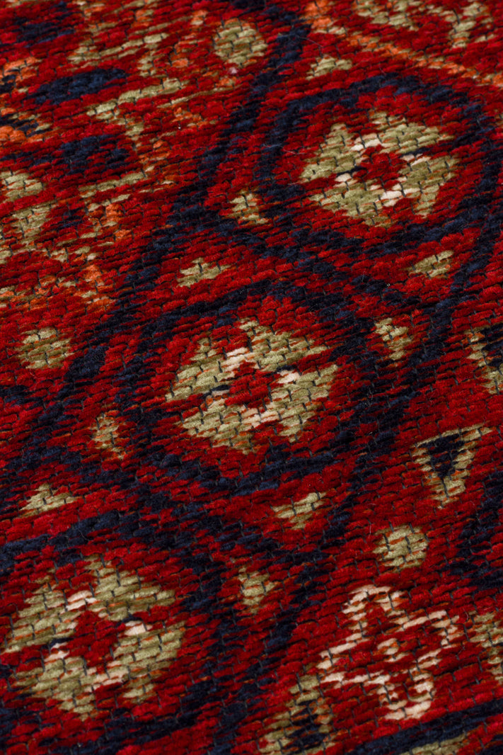 Şiraz 10 Multy Q Afgan El Dokuma Görünümlü Yuvarlak Kilim – Yıkanabilir Dekoratif Kilim
