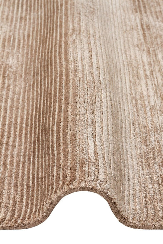 Orlando Brown El Dokuma Teknikleriyle Özenle Üretilmiş, Doğal Viskon, Yün Karışımlı Salon Halısı