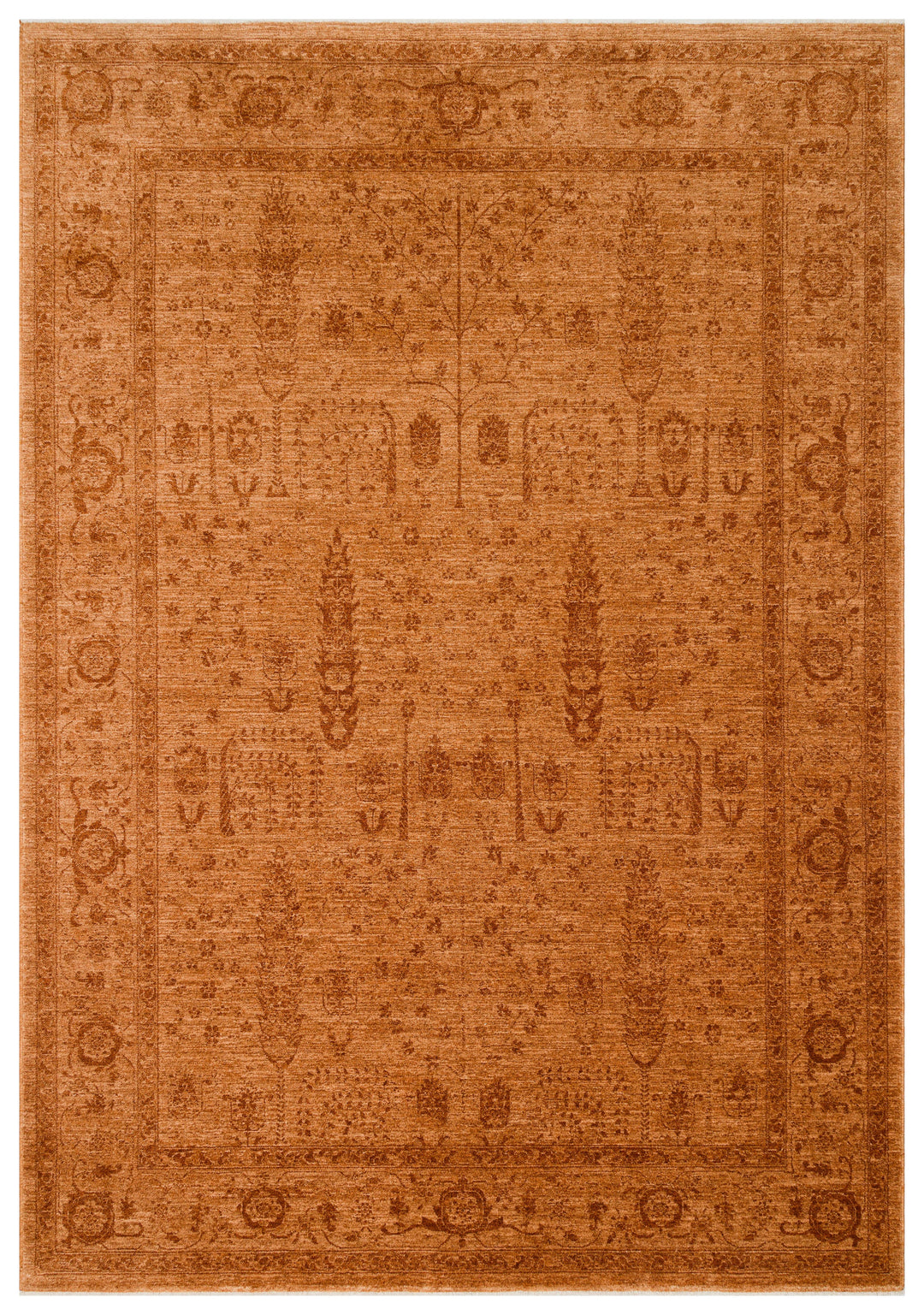 Harmoni 03 Terra Vintage Eskitme Desenli Salon Halısı