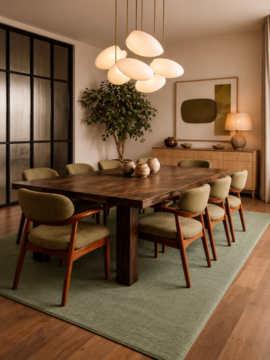 Soft Green Kolay Kullanımlı Hav Toz Vermez Yumuşak Dokulu Modern Pofuduk Halı
