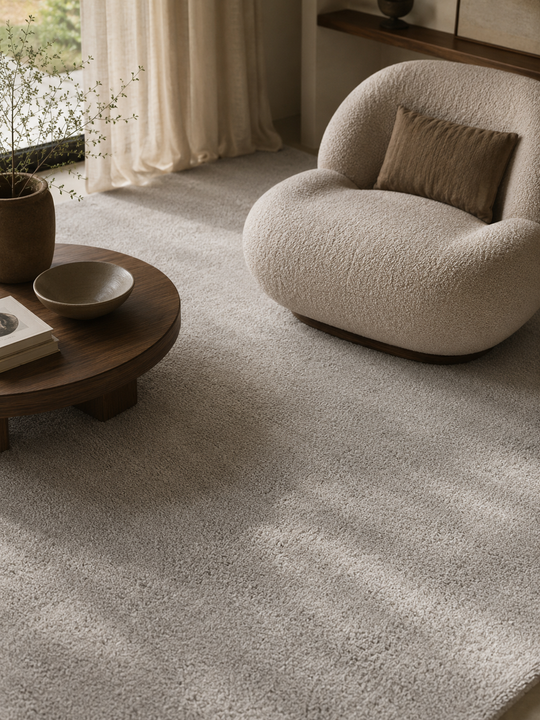 Soft Grey Kolay Kullanımlı Hav Toz Vermez Yumuşak Dokulu Modern Pofuduk Halı