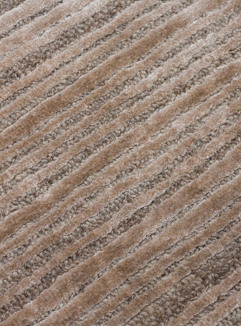 Belvista Brown Premium Yün Viskon El Dokuma Modern Salon Halısı