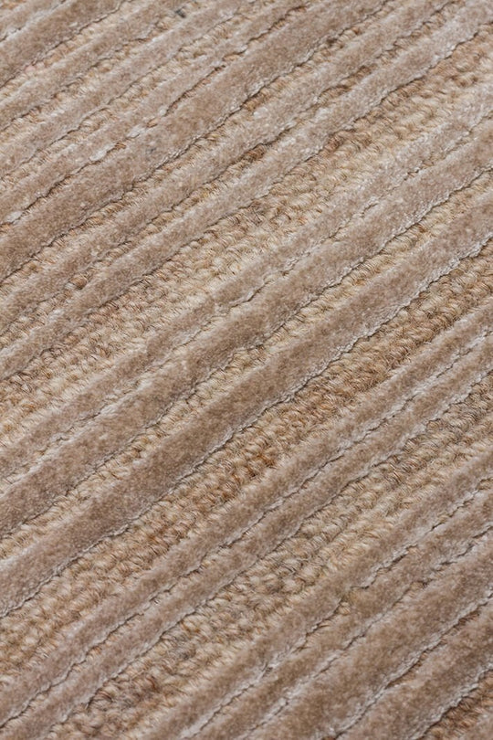 Belvista Beige Premium Yün Viskon El Dokuma Modern Salon Halısı