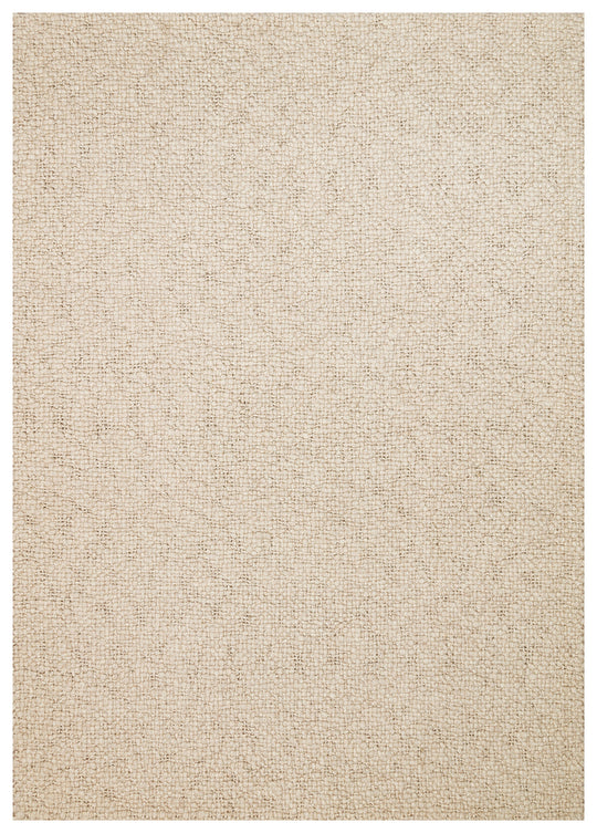 Efi Beige %100 El Dokuma Yün ve Pamuk ile Üretilen Örgü Detaylı Bohem Oturma Odası Salon Halısı