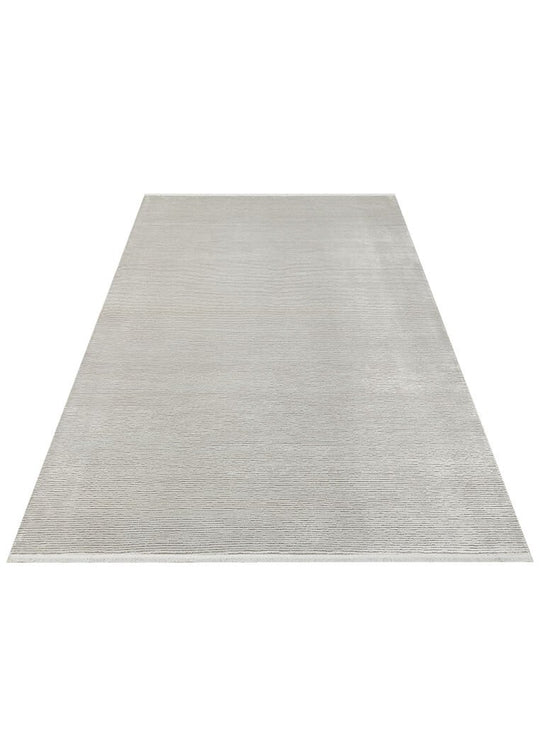 Athena Plaın Grey Sık Dokuma Tekniği ile Üretilen Viskon Modern ve Sade Makine Halısı