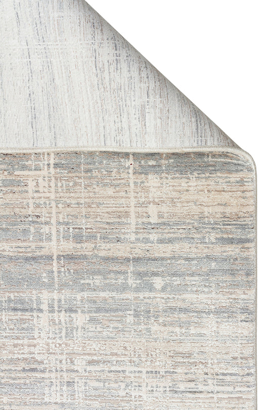 Athena Beıge Sık Dokuma Tekniği ile Üretilen Viskon Modern ve Sade Makine Halısı