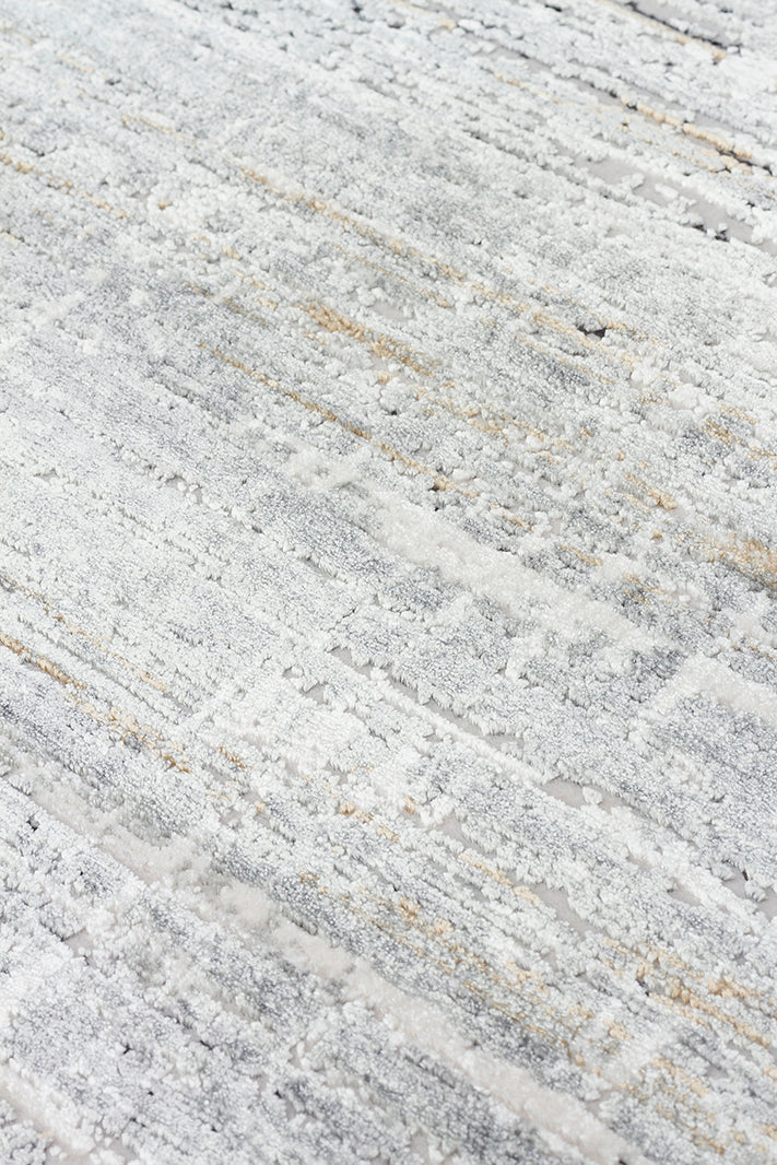 Athena Grey Sık Dokuma Tekniği ile Üretilen Viskon Modern ve Sade Makine Halısı