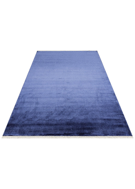 Porto Midnight Blue, %100 viskon kullanılarak üretilmiş, Modern Tasarımlı Sade ve Şık Salon Halısı
