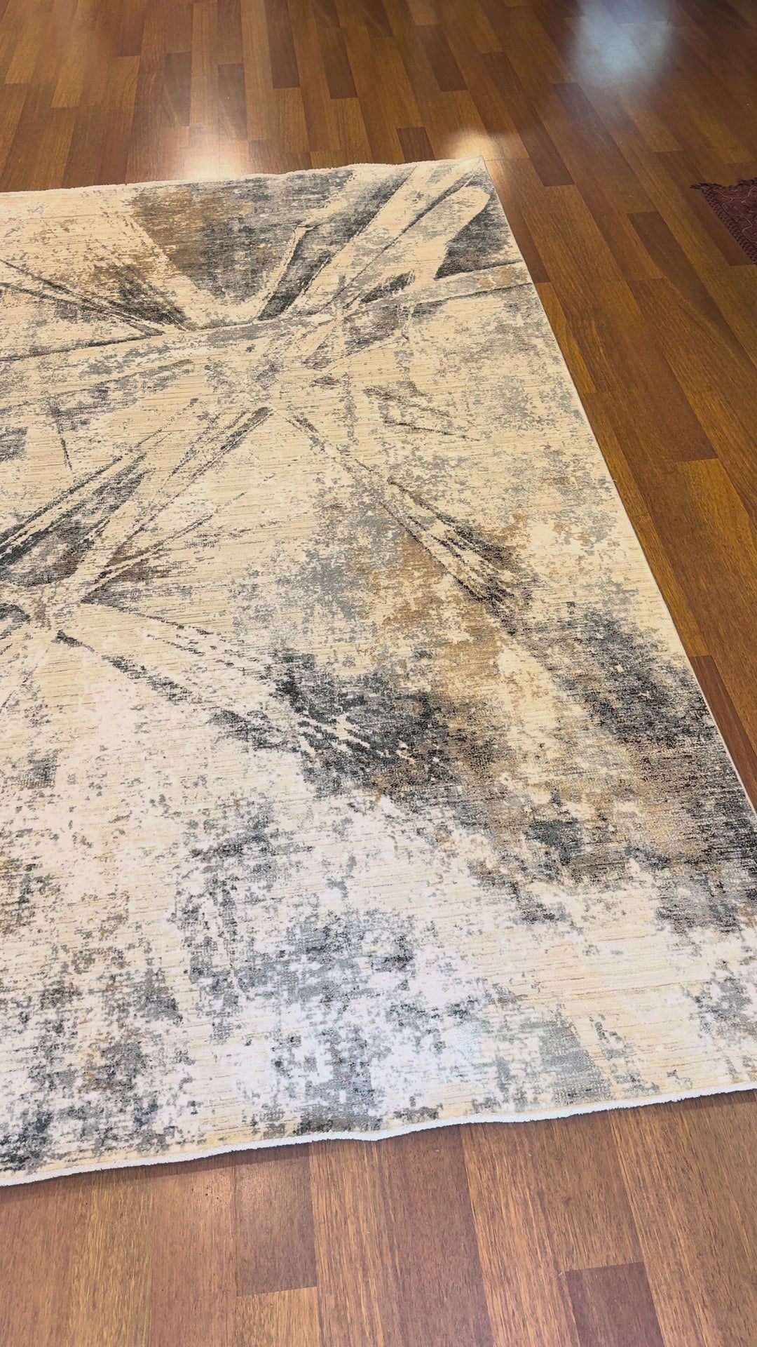 Vera 01 Grey Blue Viskon ile Üretilen Sık Dokuma Modern Salon Halısı