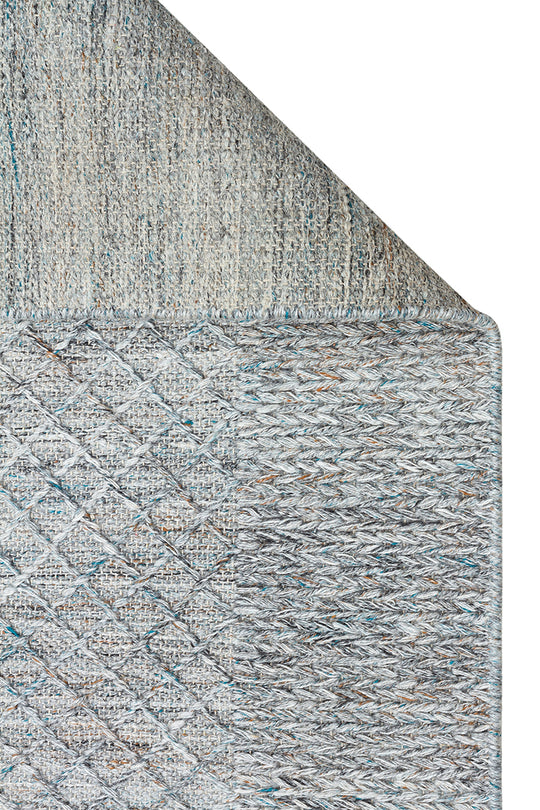 Lhasa Blue, Polyester, Yün ve Pamuk Karışımıyla Üretilen Dayanıklı ve Hasır Dokulu Halı